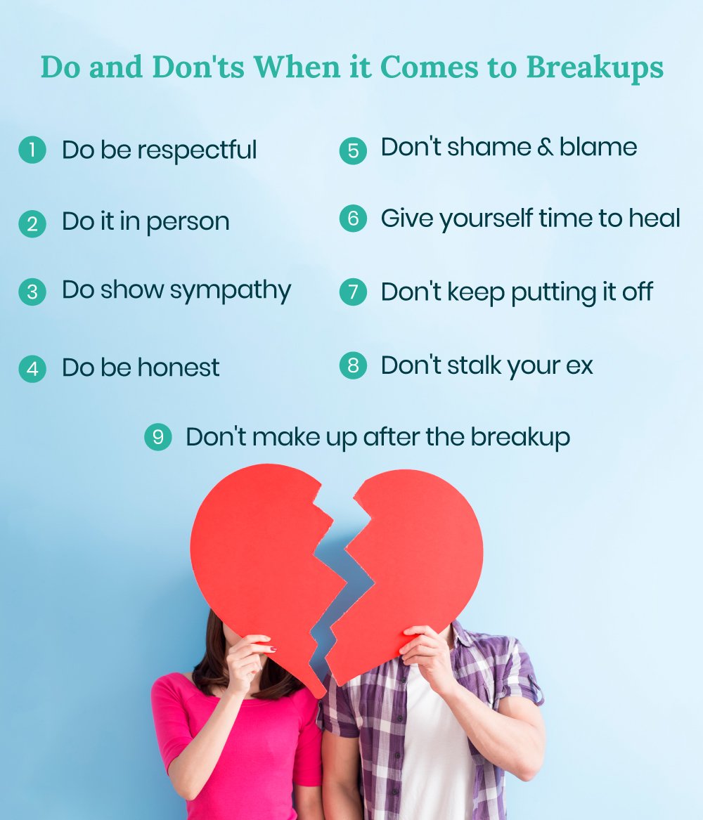 Do's and don'ts when it comes to breakups
