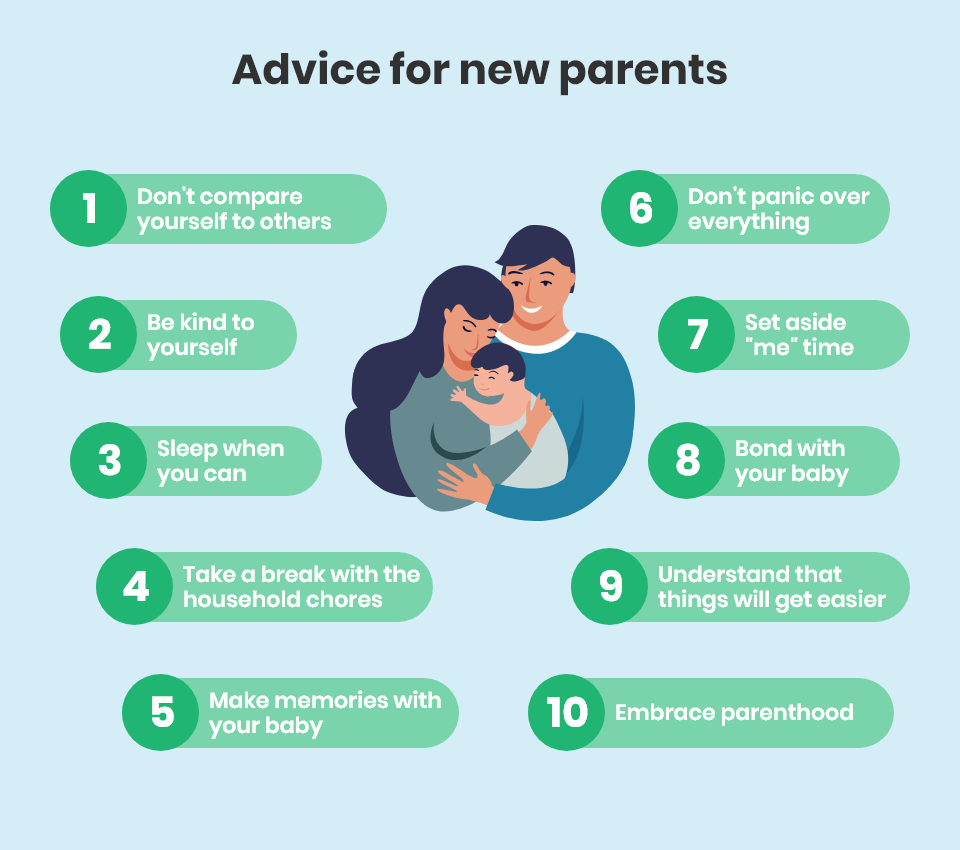 Advice for new parents infographic