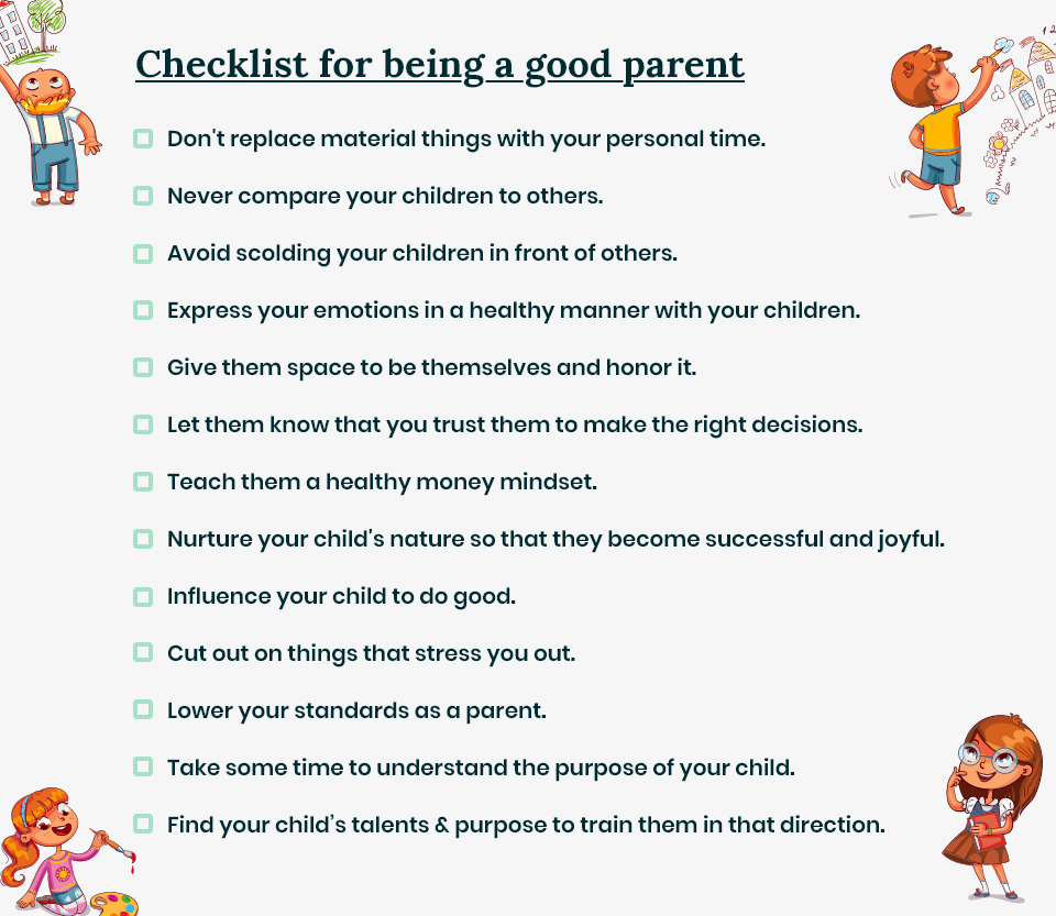 Checklist for being good parent